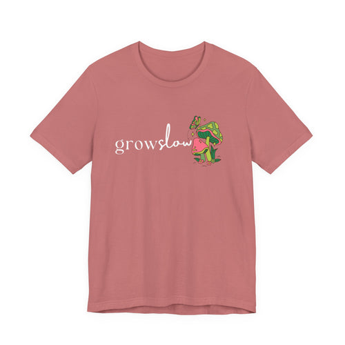 Grow Slow Mushroom T-Shirt — Botanical Relaxation Tee
