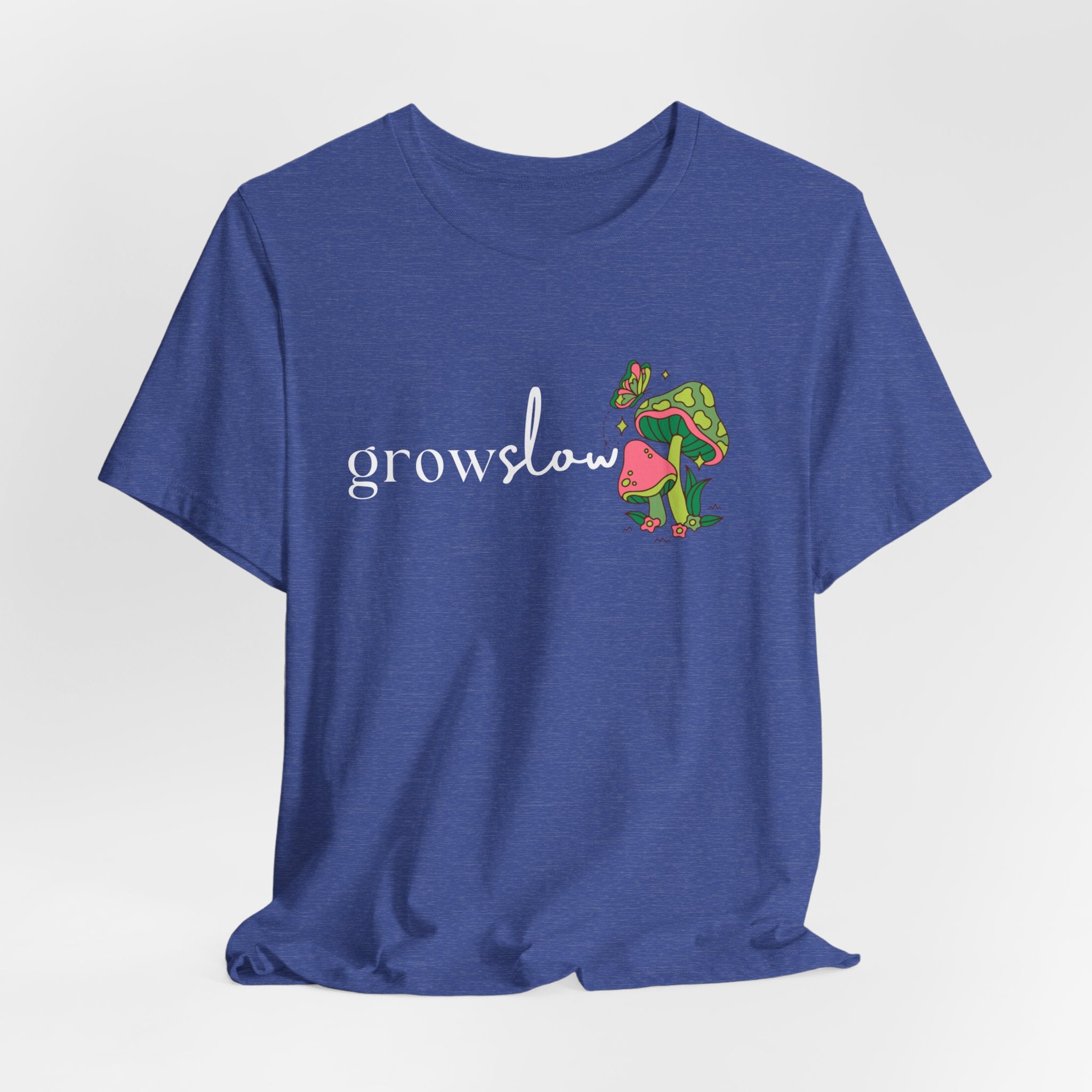 Grow Slow Mushroom T-Shirt — Botanical Relaxation Tee