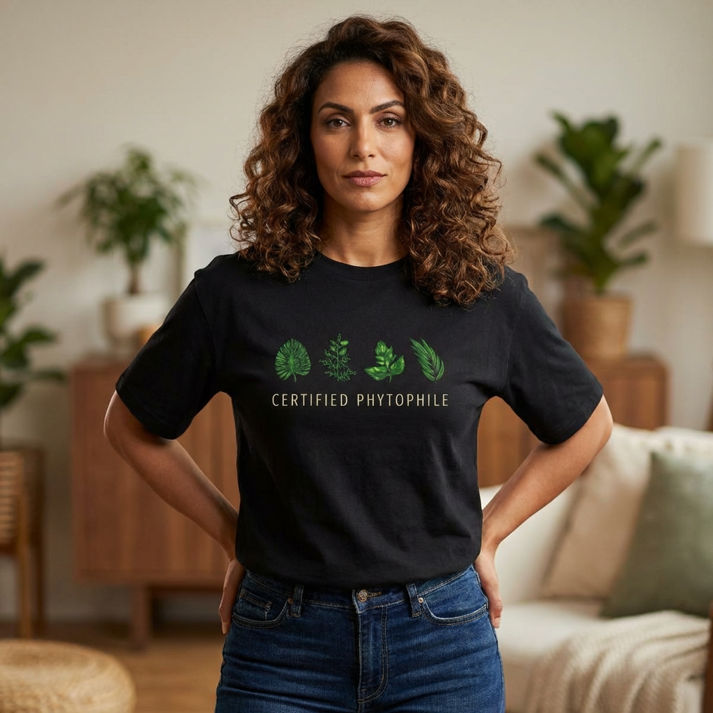 "Certified Phytophile" Minimal Botanical Tee-Unisex Oversized Boxy Tee T-Shirt