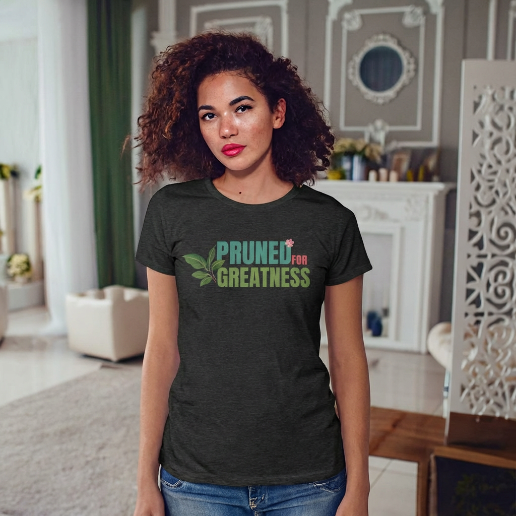 Pruned for Greatness T-Shirt — Gardening Shirt with Leaf Graphic