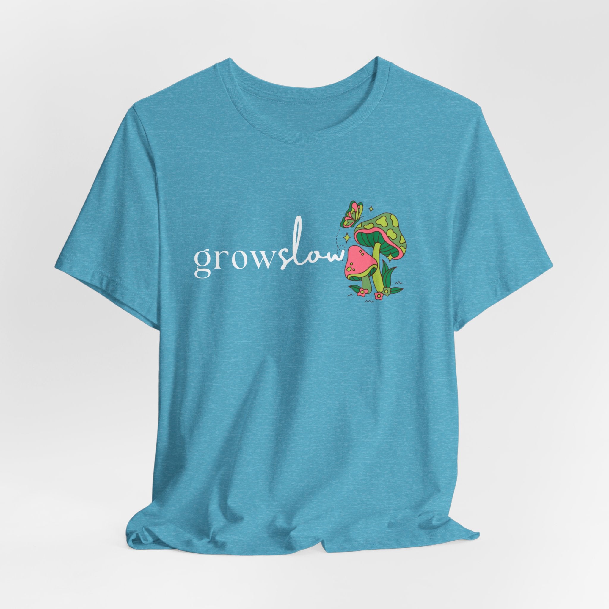 Grow Slow Mushroom T-Shirt — Botanical Relaxation Tee