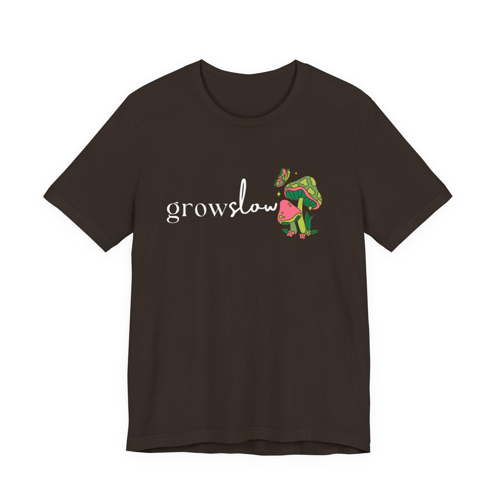 Grow Slow Mushroom T-Shirt — Botanical Relaxation Tee