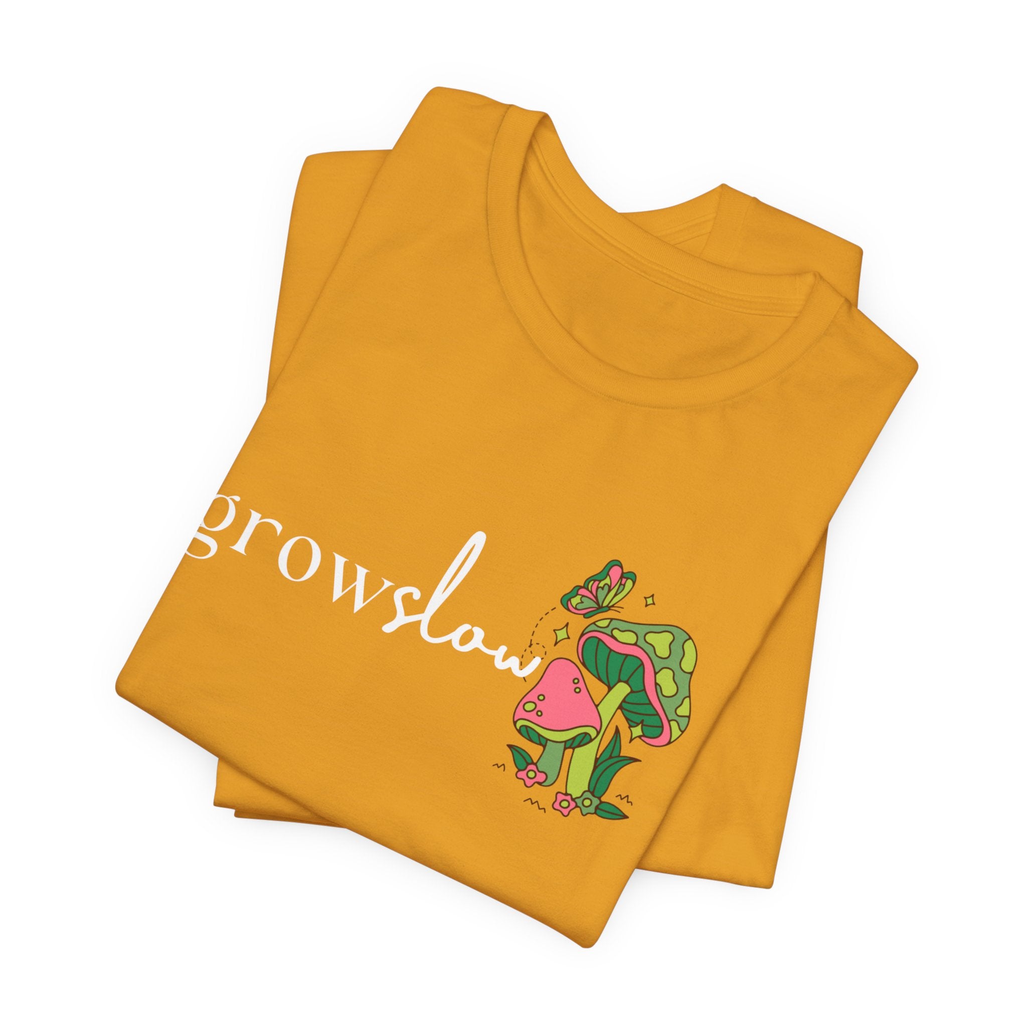 Grow Slow Mushroom T-Shirt — Botanical Relaxation Tee