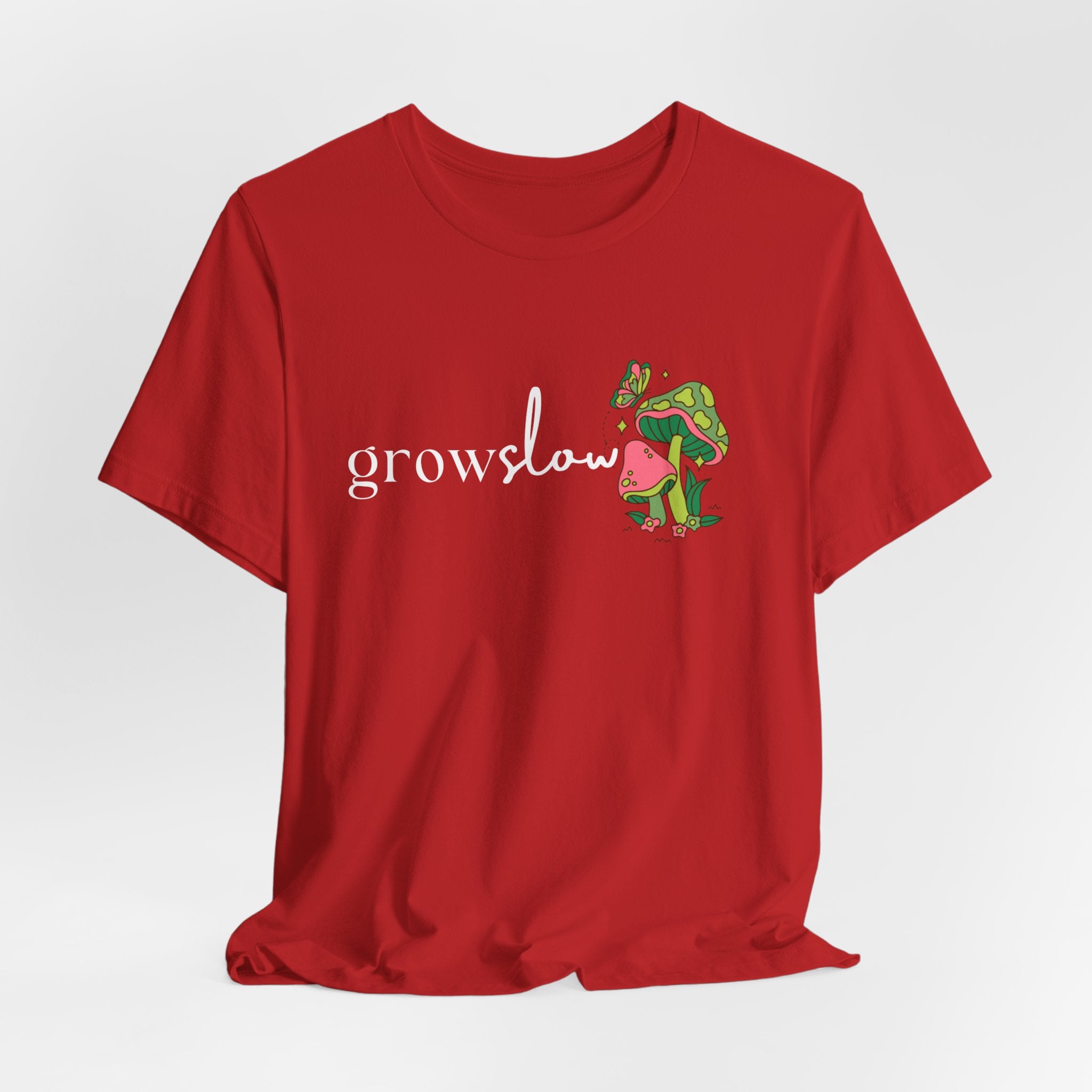 Grow Slow Mushroom T-Shirt — Botanical Relaxation Tee