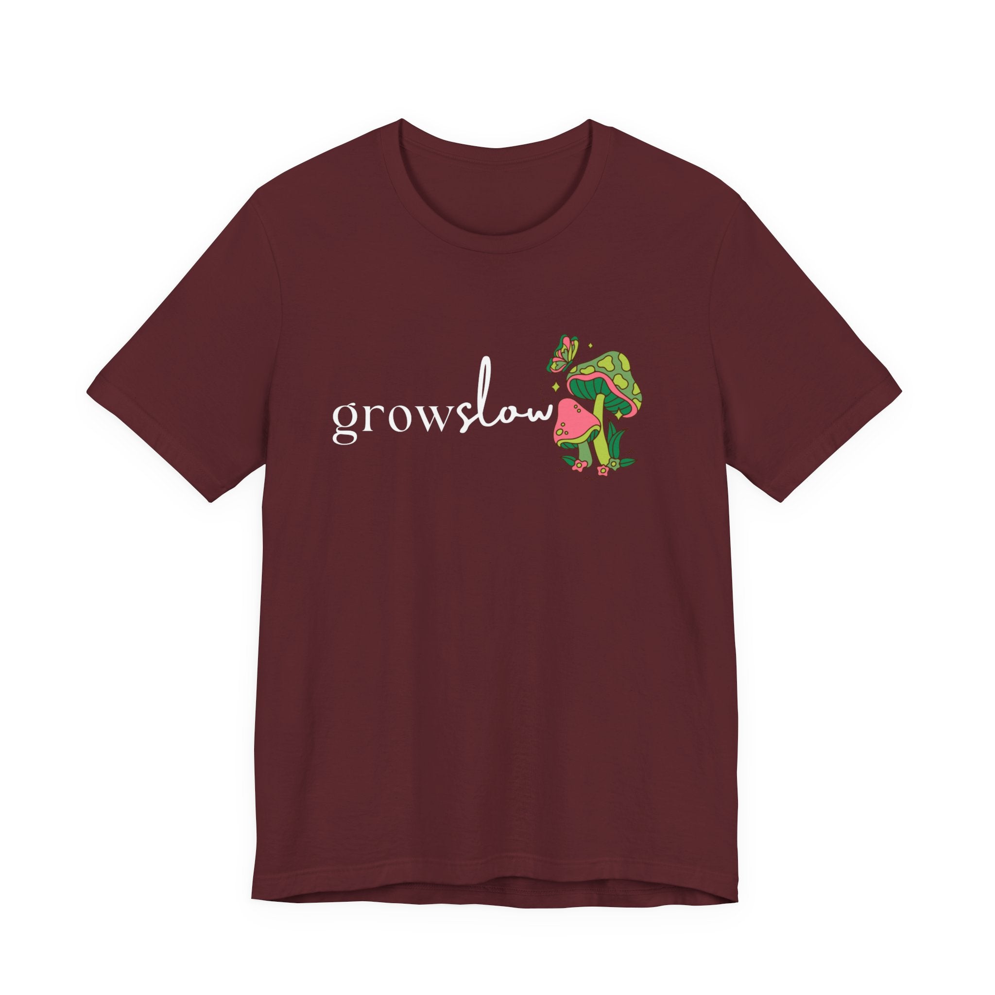 Grow Slow Mushroom T-Shirt — Botanical Relaxation Tee