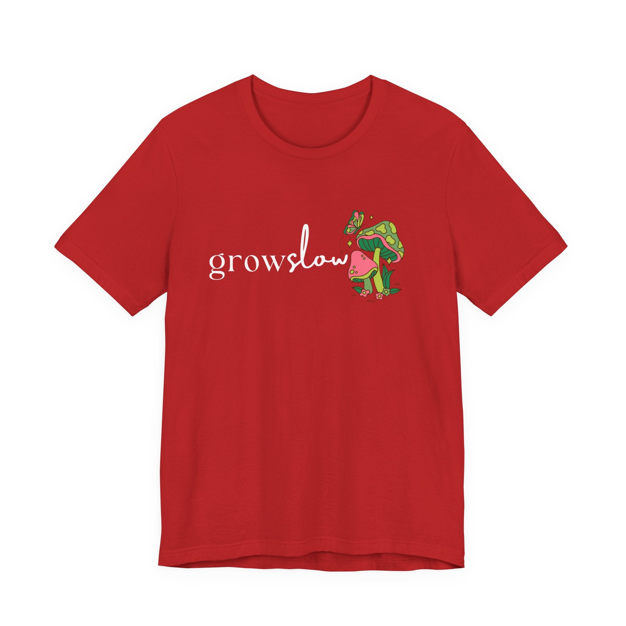 Grow Slow Mushroom T-Shirt — Botanical Relaxation Tee